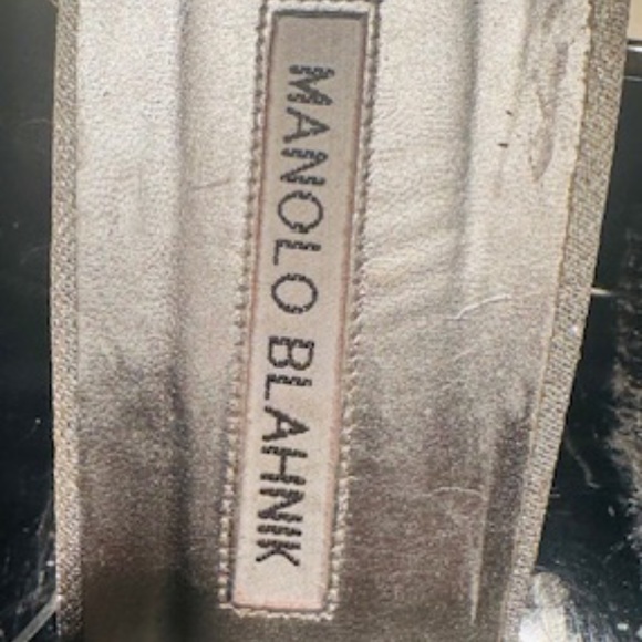 MANOLO BLAHNIK Metallic Silver Crystal Buckle CASSIADO Heel Sandals EU 41 - Picture 5 of 16